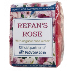 Pīlinga sūkļa ziepes Rose Refan